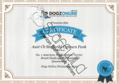 Dogzonline | 2019 | No.1 Amstaff | Breed Challenge Pointscore | Queensland